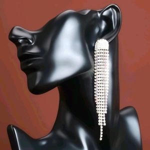 LUXURY TASSEL EARRINGS RHINESTONE NEW